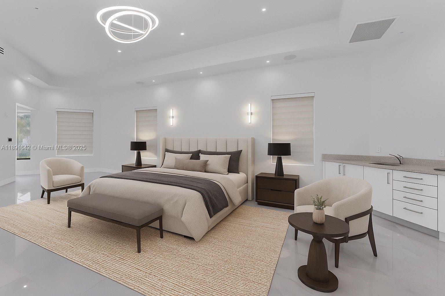 12175 Southwest 45th Street Miami, FL 33175 - Photo 18 of 58 a bedroom with bed and chair