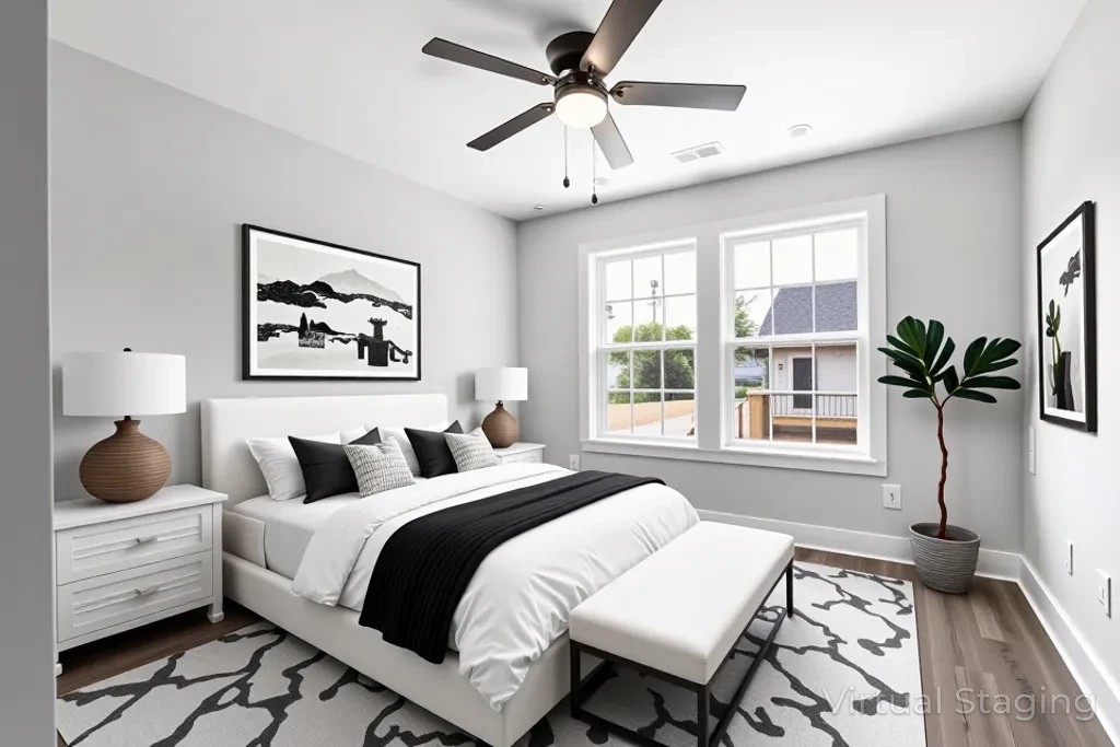 1613 Elizabeth Road Nashville, TN 37218 - Photo 13 of 14 a bedroom with a large bed and a window