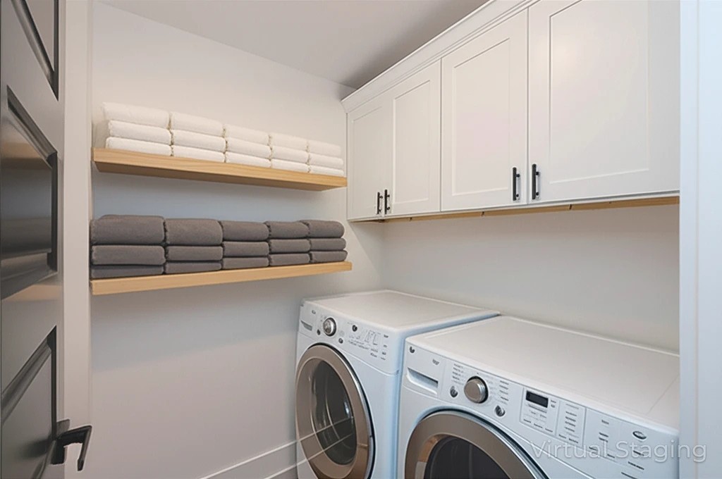 1613 Elizabeth Road Nashville, TN 37218 - Photo 10 of 14 a view of storage and utility room with washer and dryer