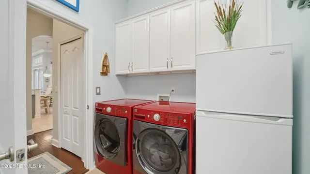 a swimming pool with trees in the background
