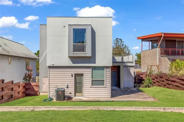 a view of a backyard with a garden