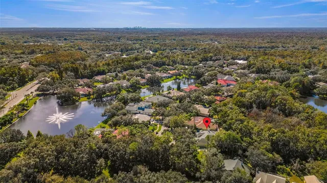 an aerial view of multiple house