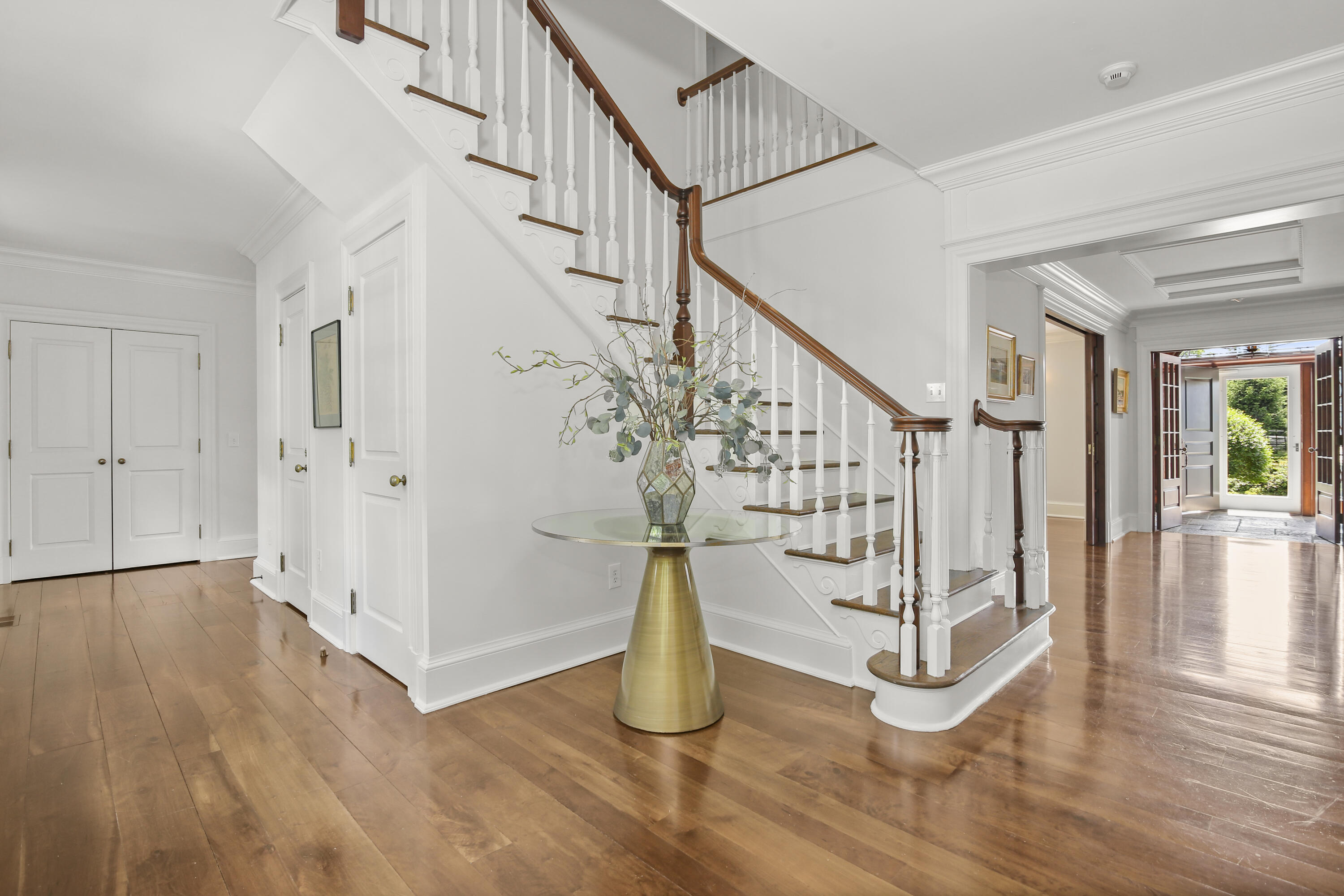 707 West Road New Canaan, CT 06840 - Photo 31 of 58 a view of entryway and hall with wooden floor
