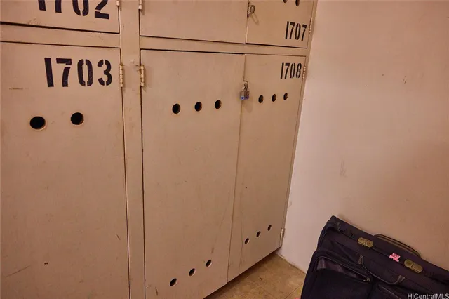 a front view of a multi story building