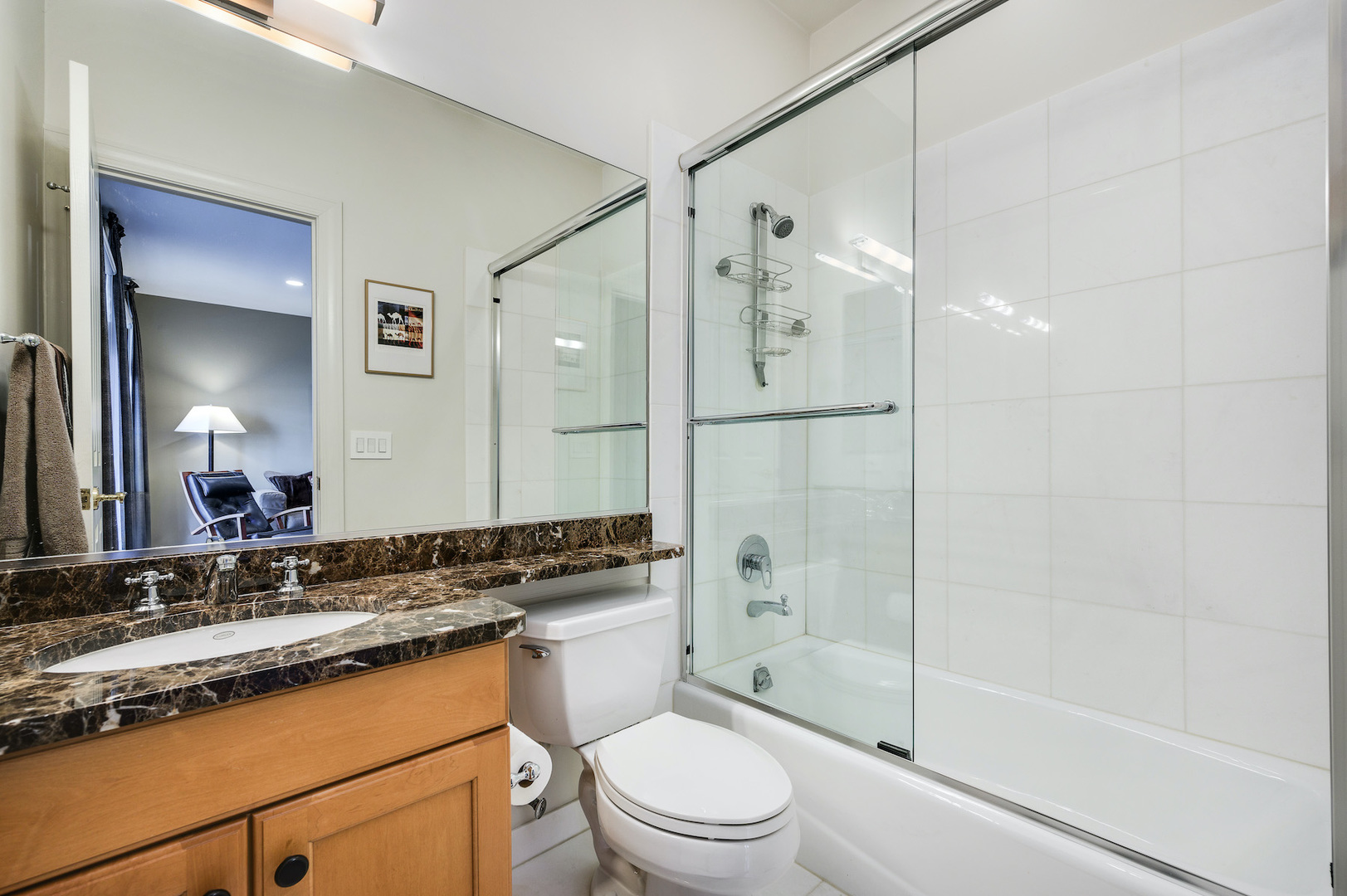 481 North Canal Street Chicago, IL 60654 - Photo 5 of 50 a bathroom with a sink a toilet and shower