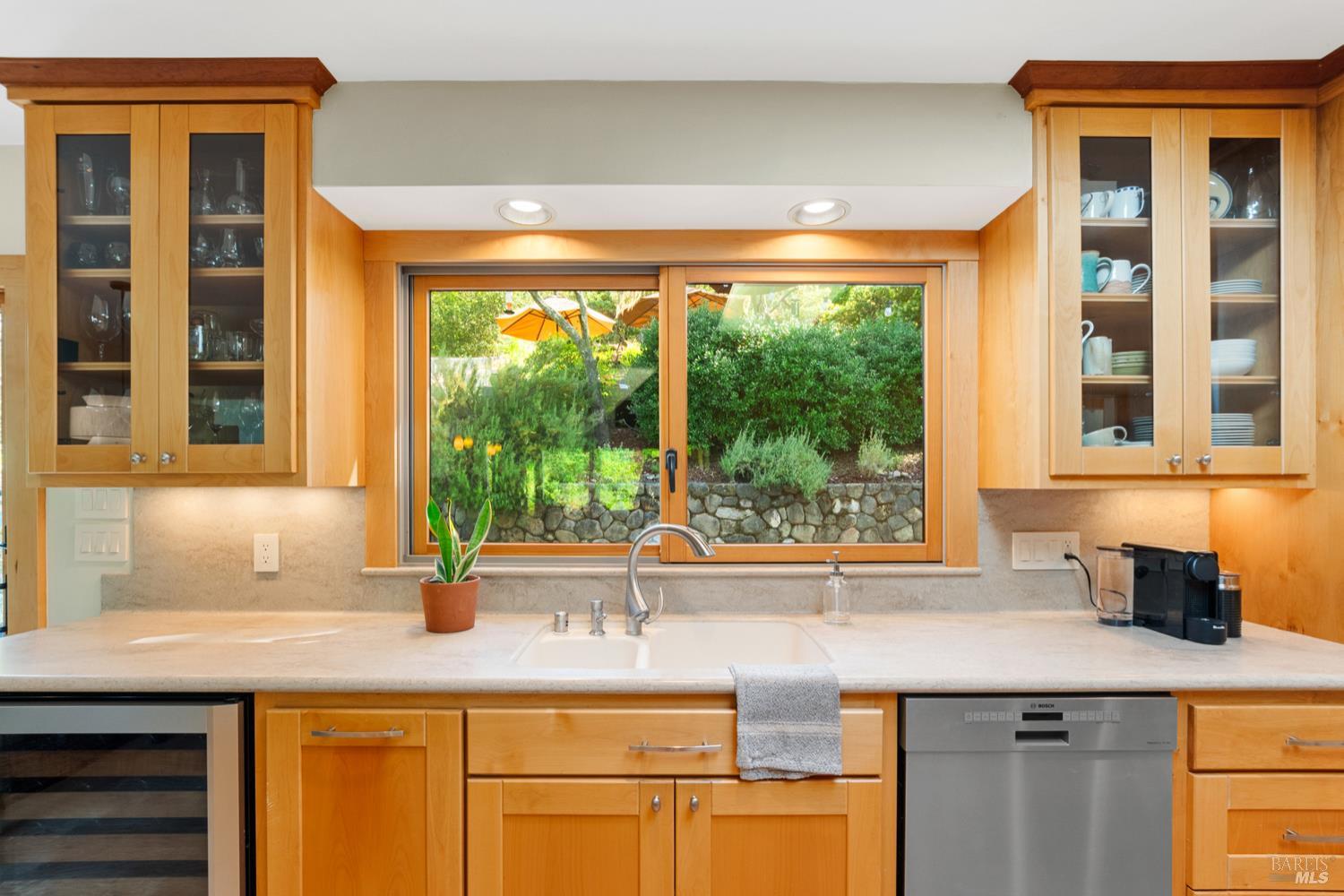 304 High Street Calistoga, CA 94515 - Photo 21 of 53 a kitchen with a sink and a large window