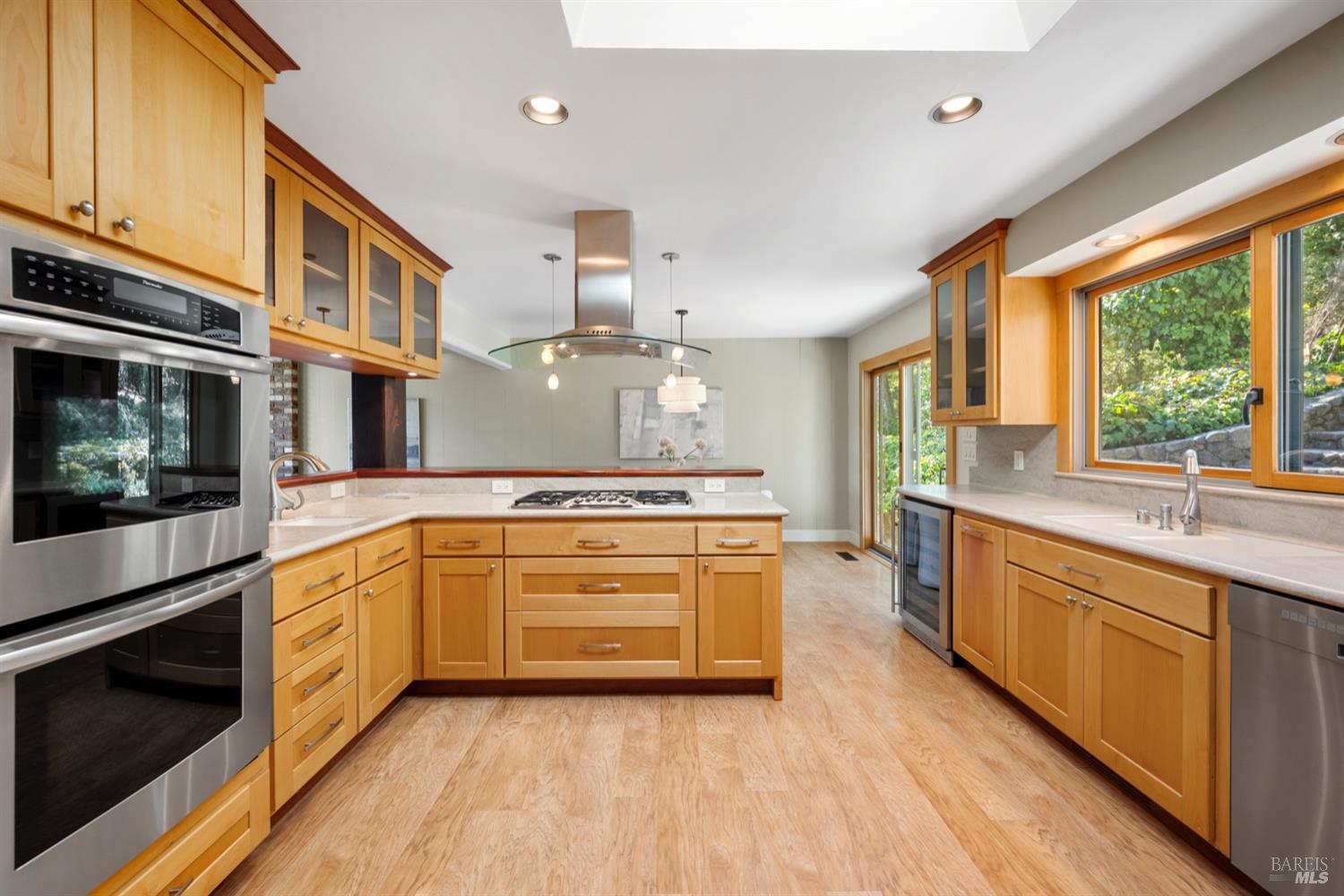 304 High Street Calistoga, CA 94515 - Photo 22 of 53 a large kitchen with stainless steel appliances granite countertop a stove and a sink