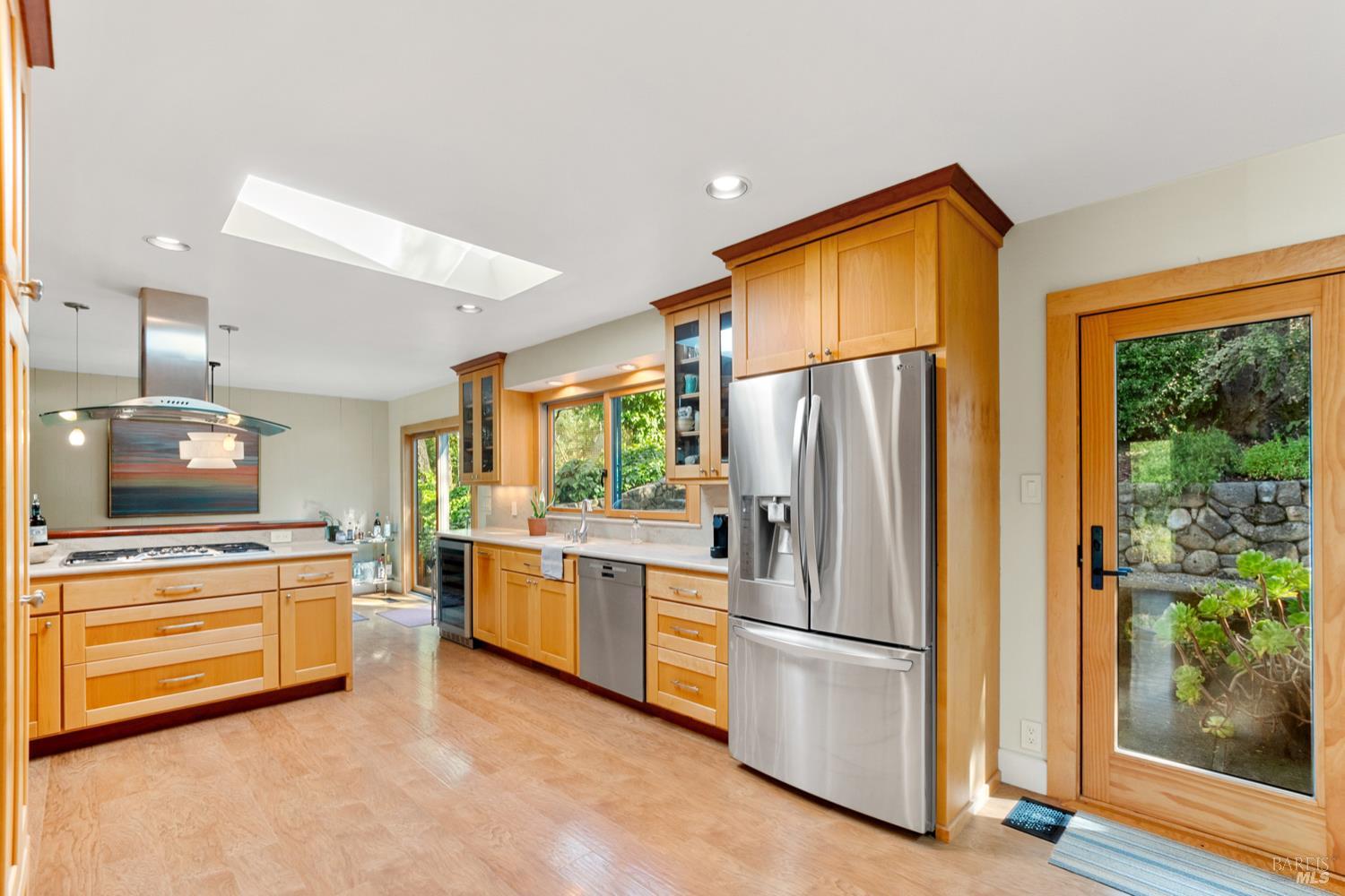 304 High Street Calistoga, CA 94515 - Photo 24 of 53 a kitchen with stainless steel appliances granite countertop a refrigerator a stove a sink and a refrigerator