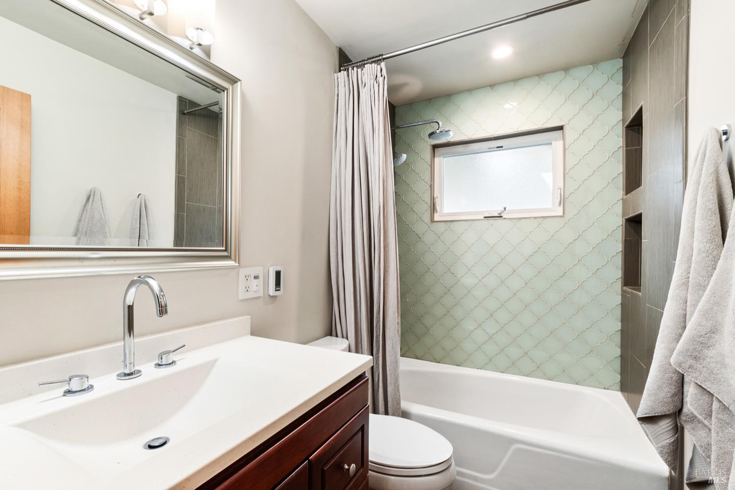 304 High Street Calistoga, CA 94515 - Photo 38 of 53 a bathroom with a sink toilet and shower