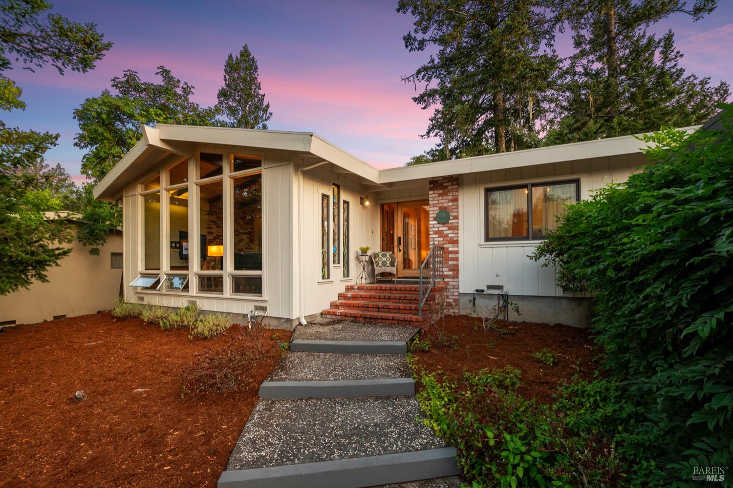 304 High Street Calistoga, CA 94515 - Photo 48 of 53 a front view of a house with a yard