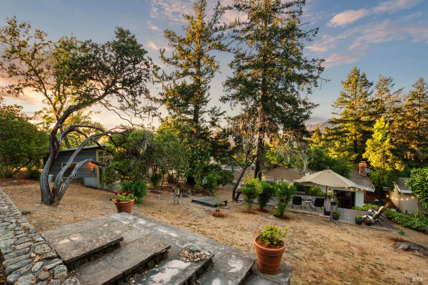 304 High Street Calistoga, CA 94515 - Photo 53 of 53 a view of a backyard with sitting area