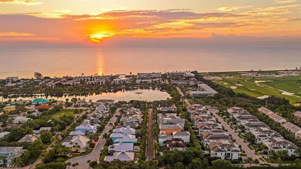 an aerial view of multiple house