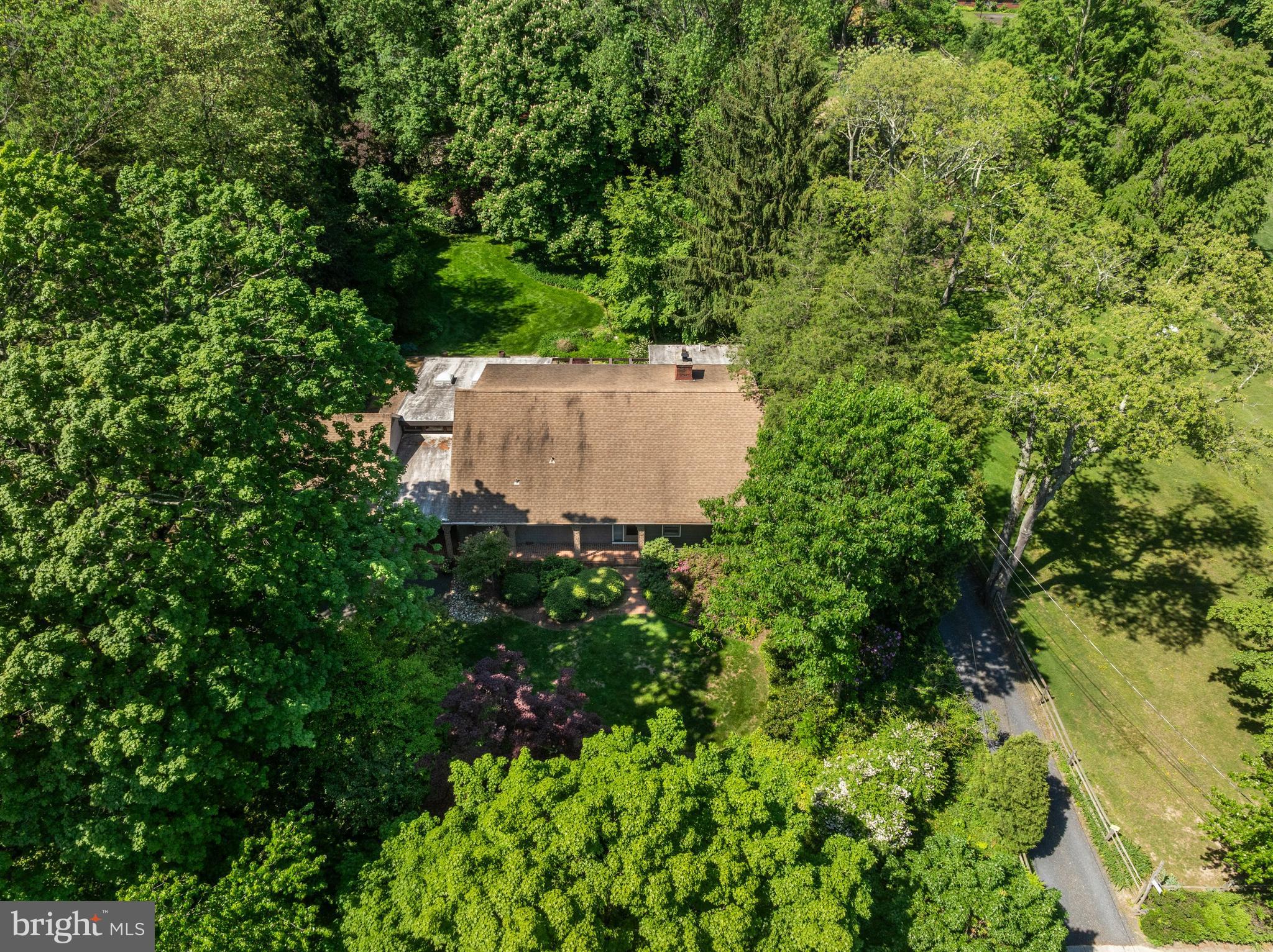 614 Chestnut Street Moorestown, NJ 08057 - Photo 73 of 86 an aerial view of a house with a yard and outdoor seating