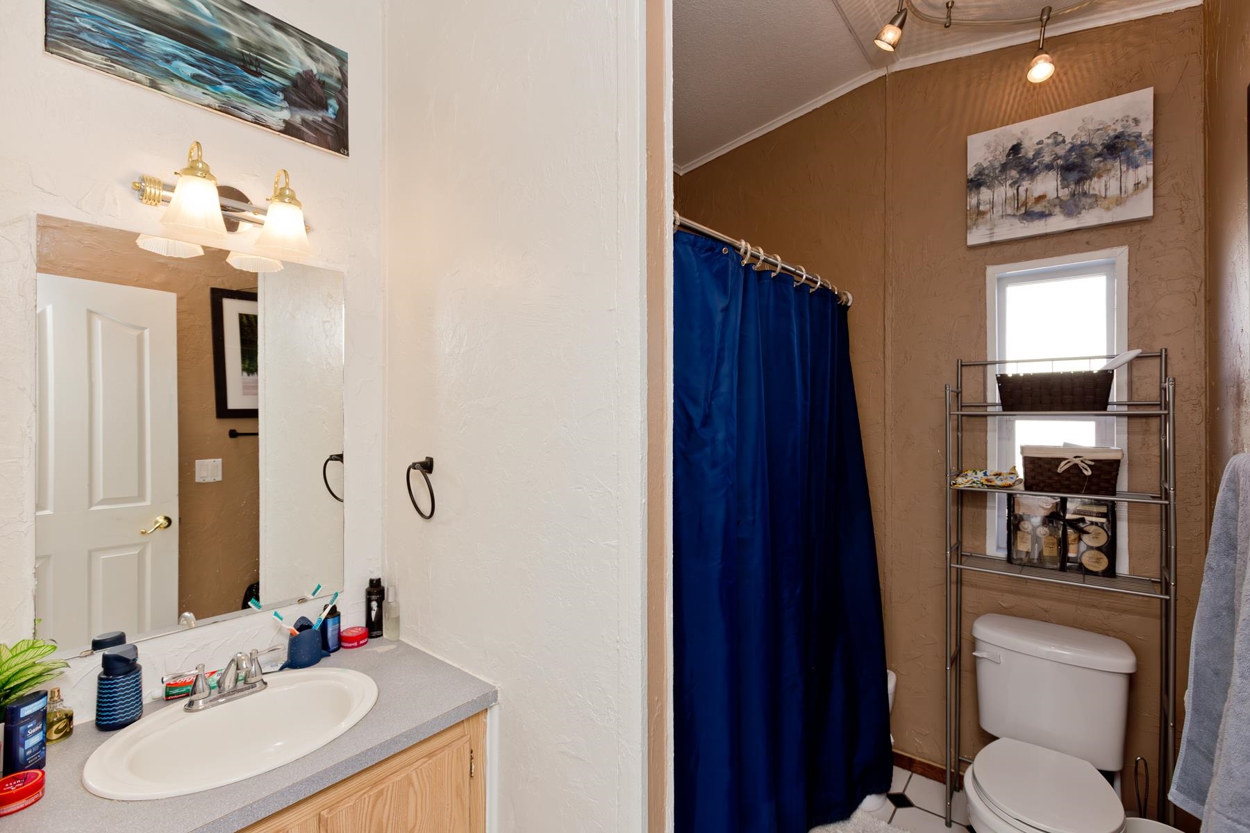 443 Florence Road Grand Junction, CO 81504 - Photo 27 of 40 a bathroom with a toilet a sink and mirror