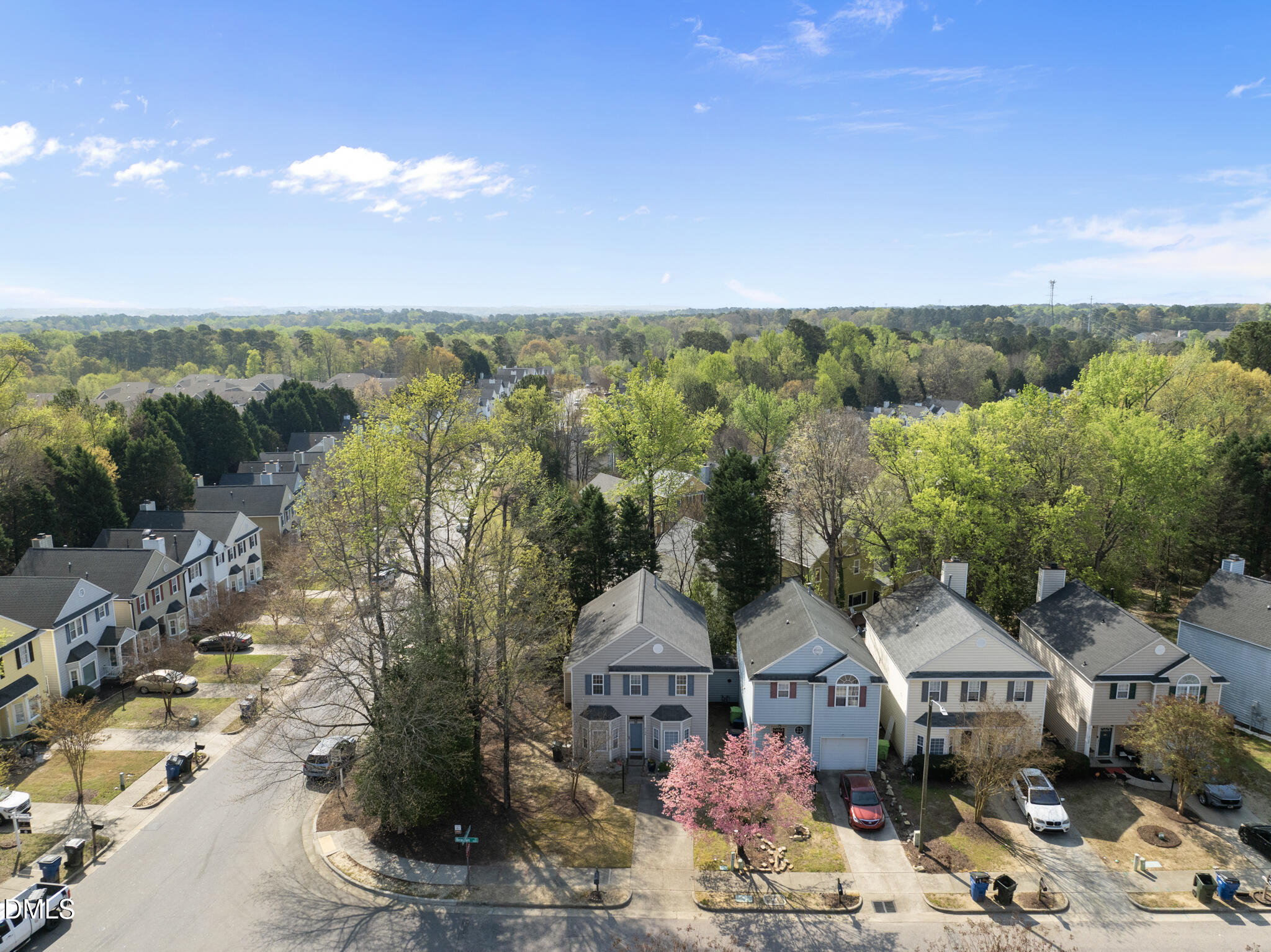 4126 Beaufain Street Raleigh, NC 27604 - Photo 25 of 36 an aerial view of a house with a garden