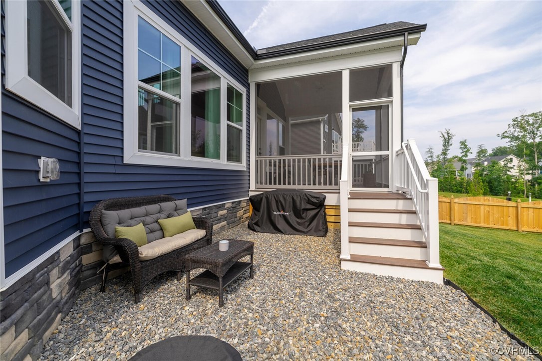 15813 Maclear Drive Midlothian, VA 23112 - Photo 35 of 38 a view of a bench in the patio