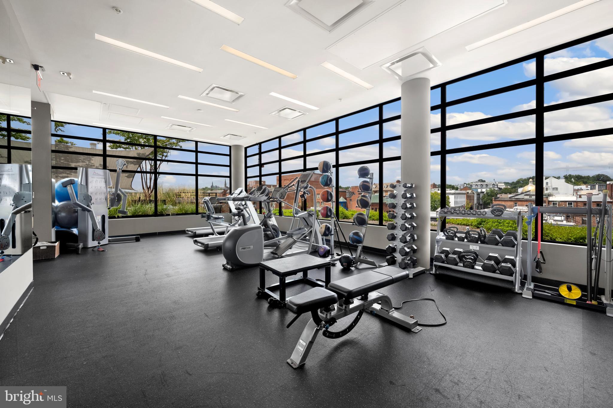 1055 Wisconsin Avenue Northwest, Unit 4E Washington, DC 20007 - Photo 47 of 58 a view of a room with gym equipment