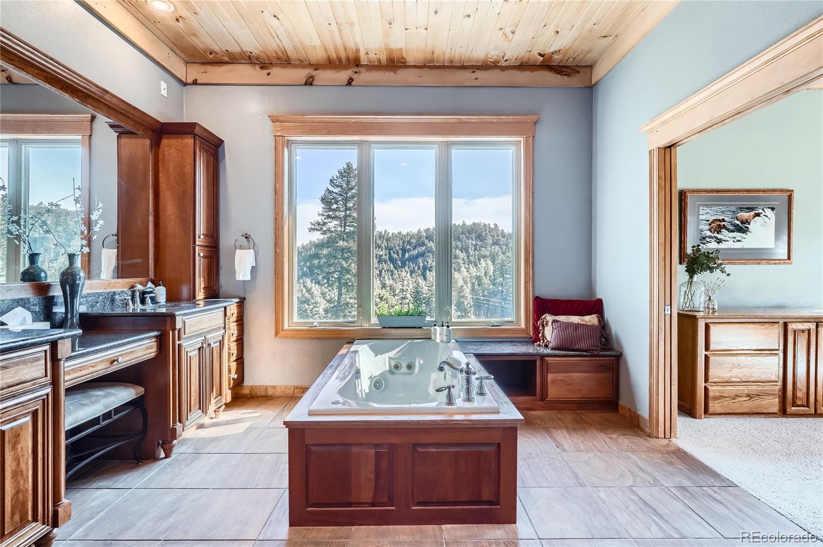 9659 South Turkey Creek Road Morrison, CO 80465 - Photo 18 of 48 a view of a kitchen with a sink and a stove top oven