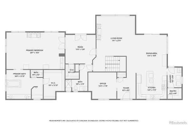 a picture of a room with a white wall and a refrigerator