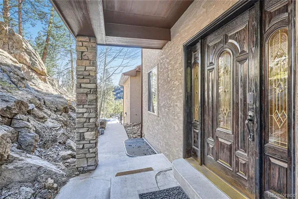 a view of front door of house