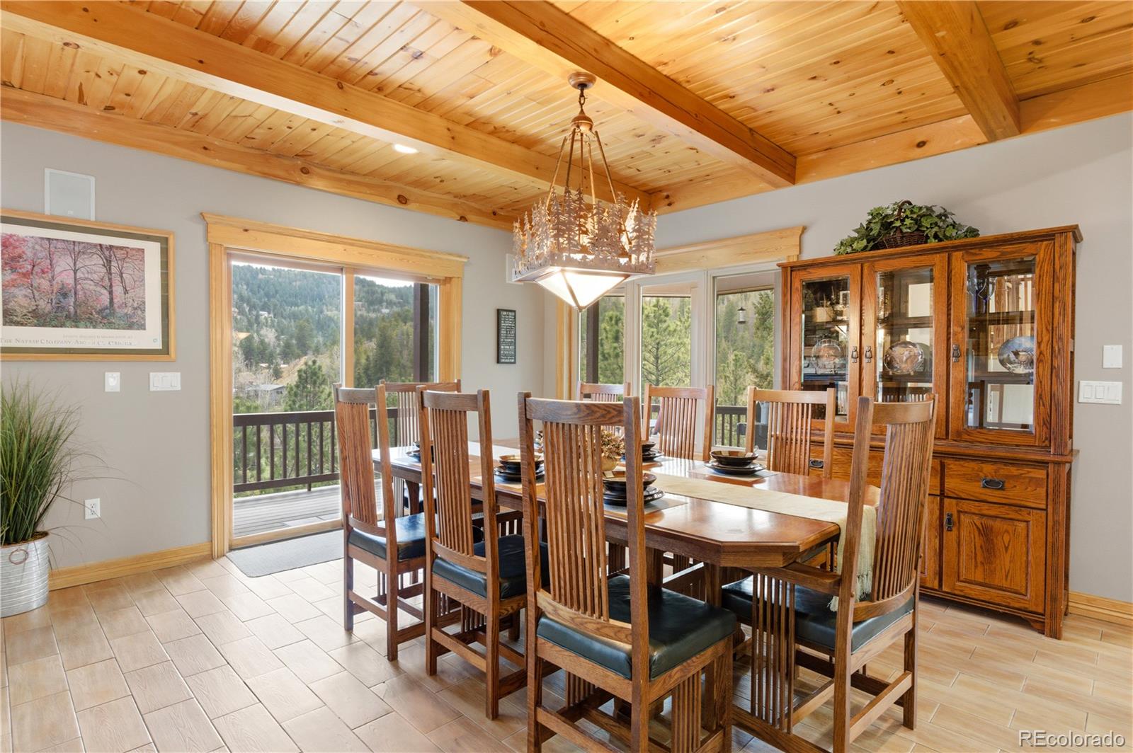 9659 South Turkey Creek Road Morrison, CO 80465 - Photo 9 of 49 a view of a dining room with furniture window and outside view