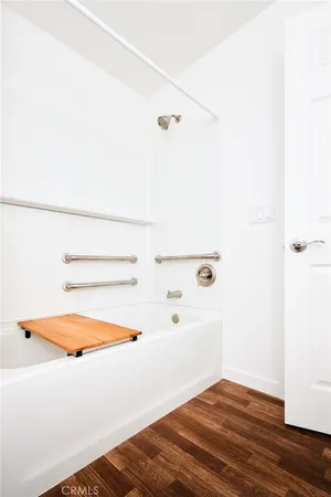 a bathroom with a window