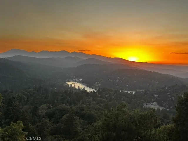 a view of an outdoor space and a mountain view