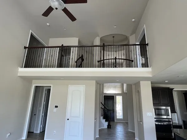 an empty room with an entryway