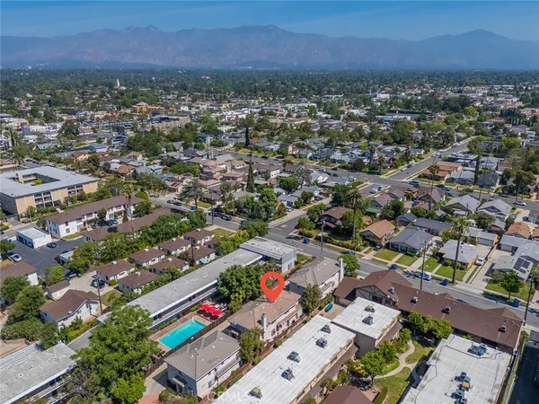 an aerial view of residential house with outdoor space