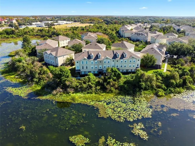 an aerial view of multiple house
