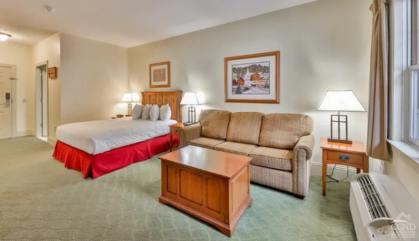 a living room with furniture and a couch