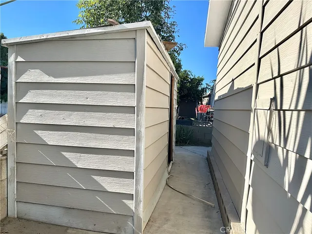 a view of a house with a door