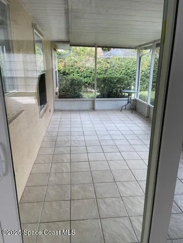 a view of a glass door