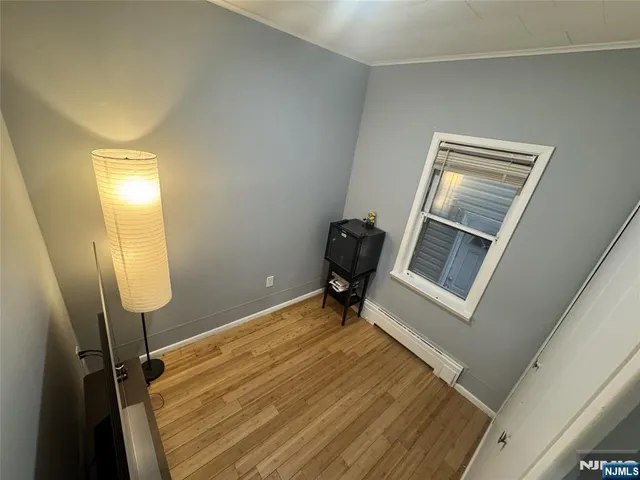 a room with window and a table