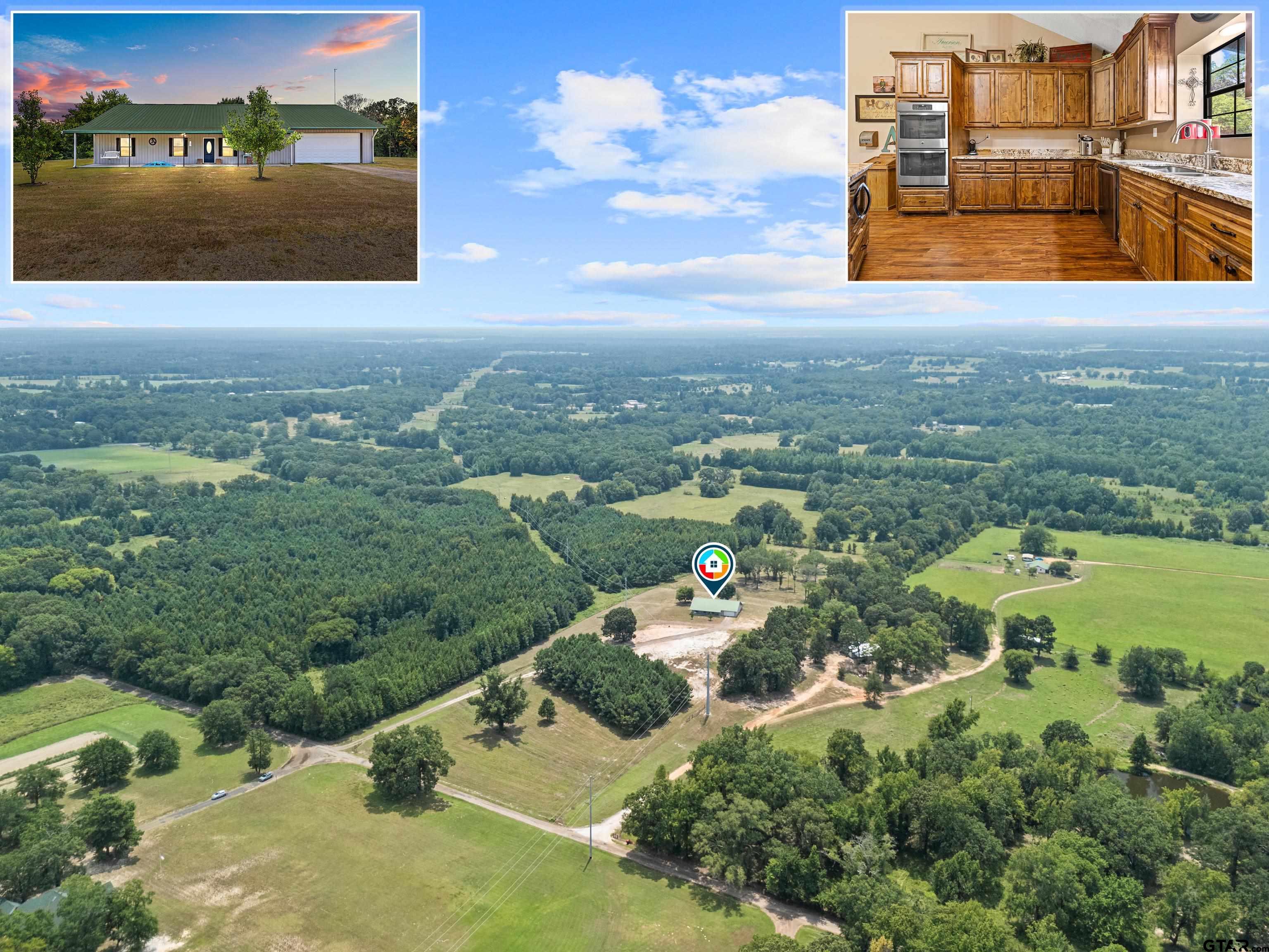 423 County Road 4306 Naples, TX 75568 - Photo 2 of 47 an aerial view of residential houses with outdoor space and swimming pool