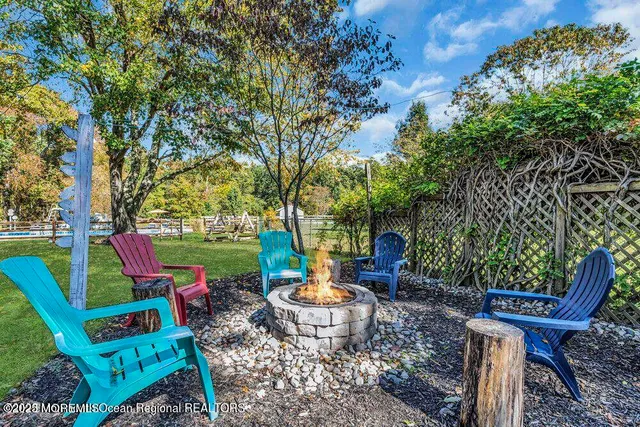 a view of park with trees