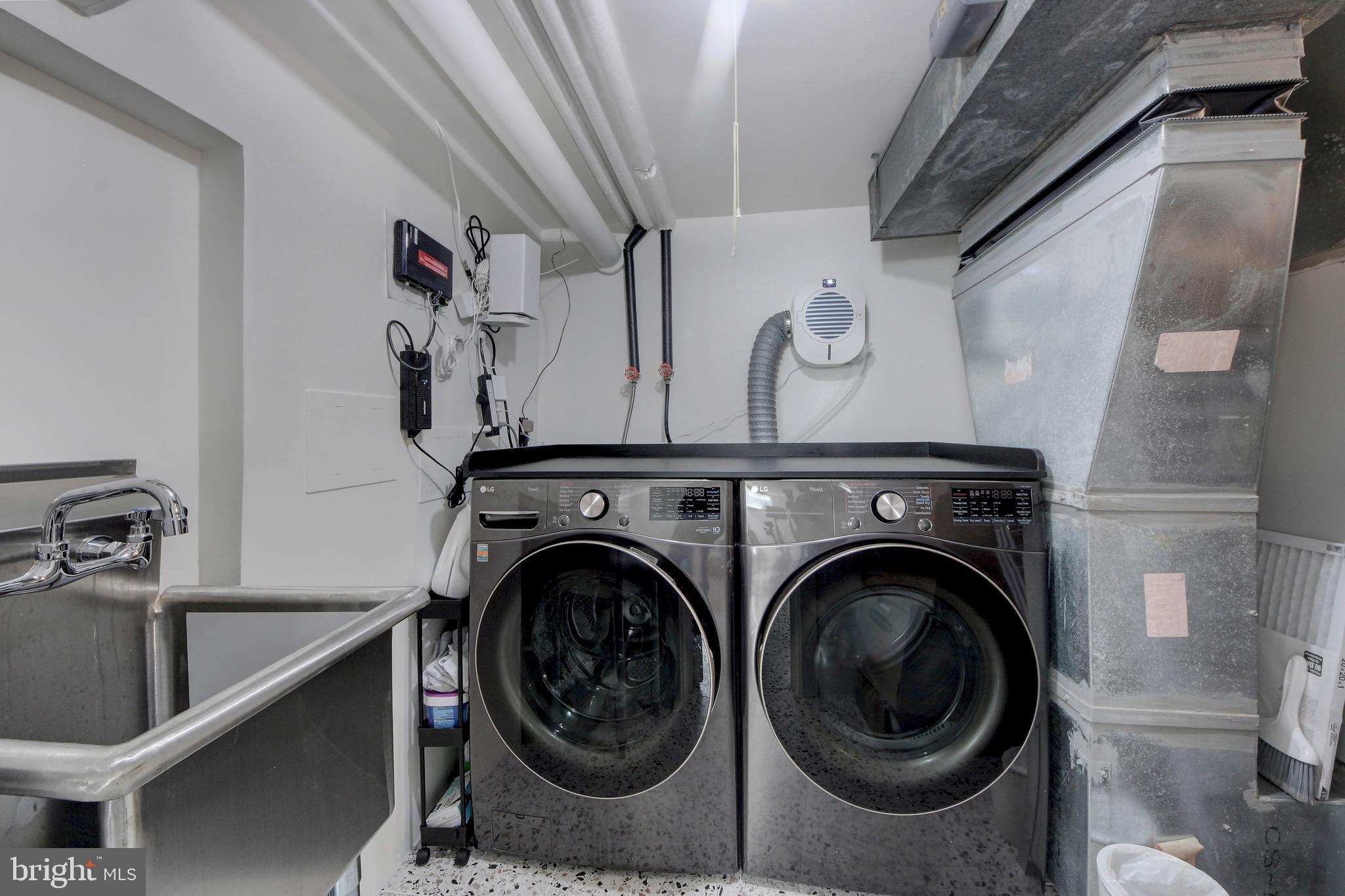 332 N Street Southwest Washington, DC 20024 - Photo 22 of 33 Laundry and utility room located in basement