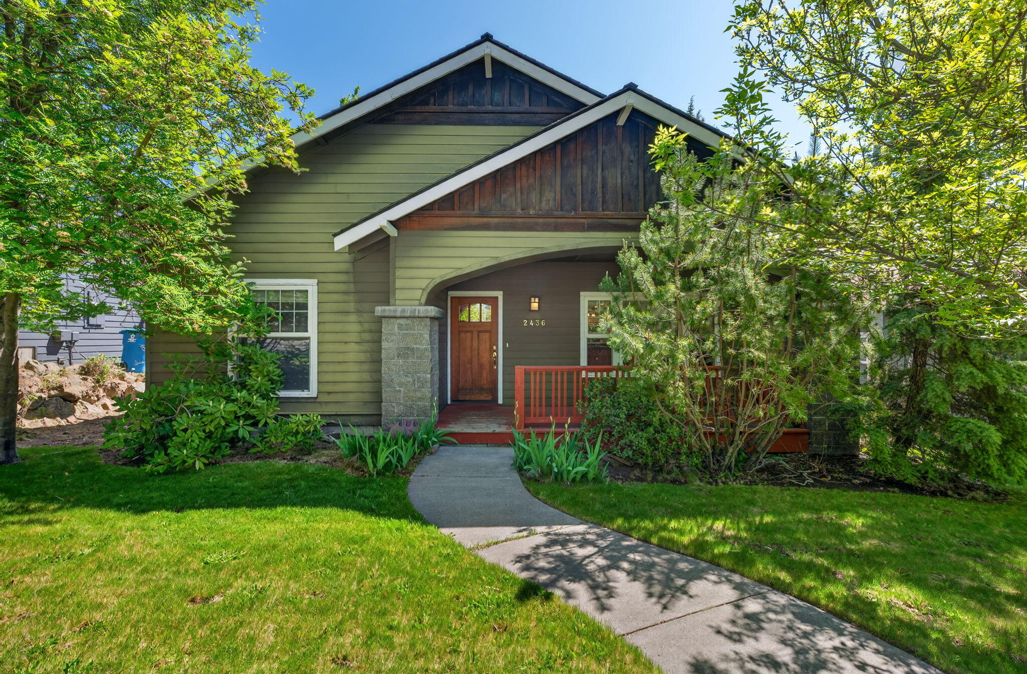 2436 Northwest Awbrey Road Bend, OR 97703 - Photo 1 of 36 Front Entry - Pathway and Covered Porch