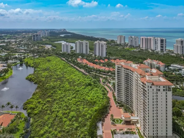 a view of a city with tall buildings