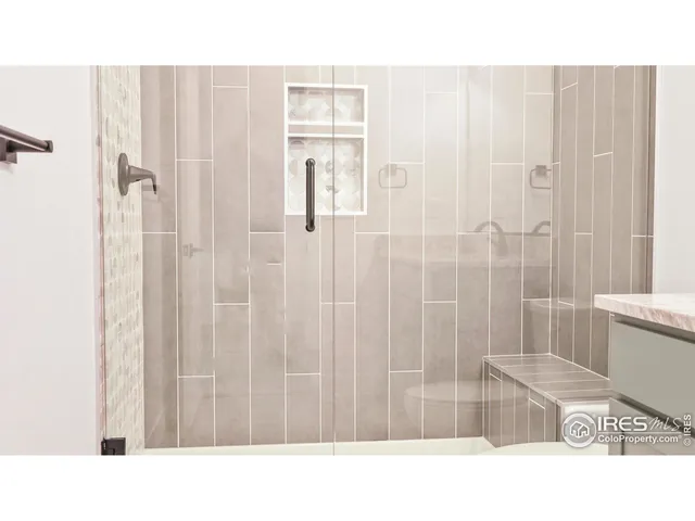 a open hall with a bench