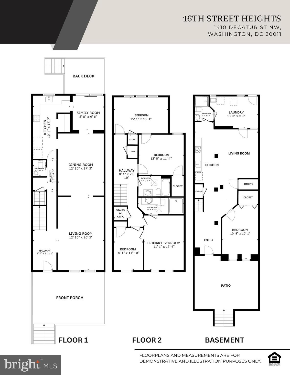 1410 Decatur Street Northwest Washington, DC 20011 - Photo 59 of 59 Floor plan