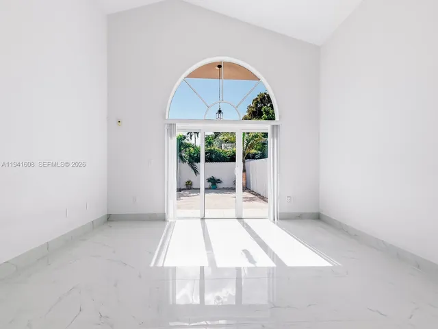 an empty room with window
