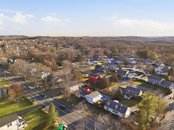 an aerial view of multiple house