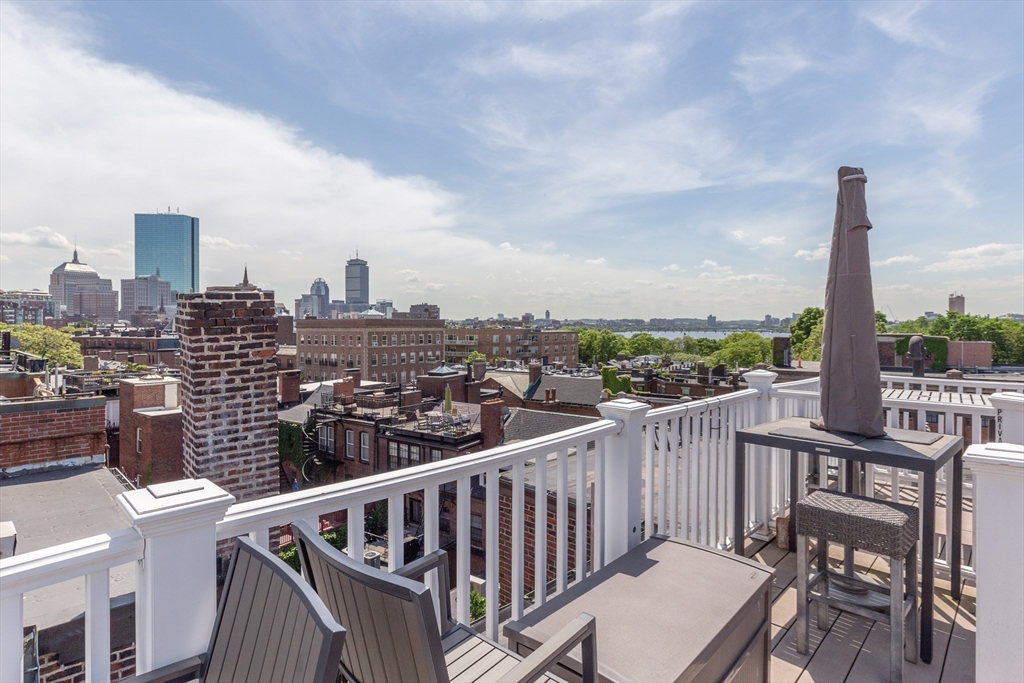 76 West Cedar Street, Unit 4F Boston, MA 02114 - Photo 20 of 22 a view of a balcony with wooden chairs