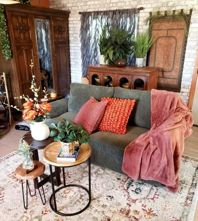 a bedroom with bed and a lamp