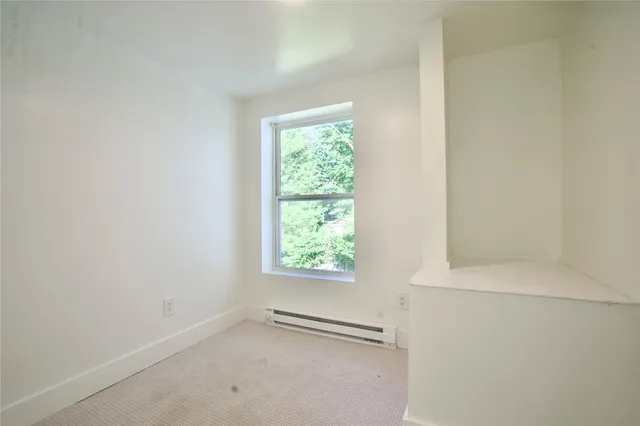 an empty room with a window