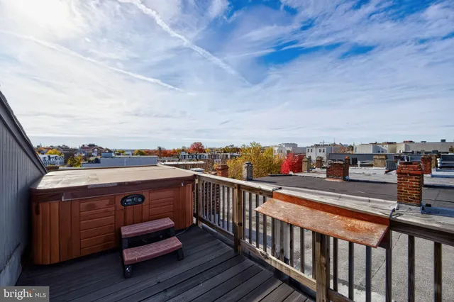 a view of city from balcony