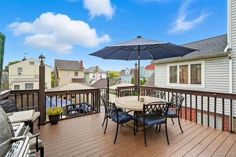 a table and chairs in patio