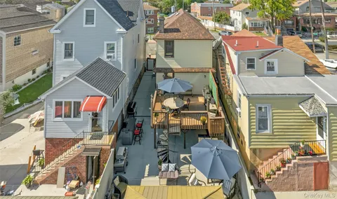 a aerial view of multiple houses