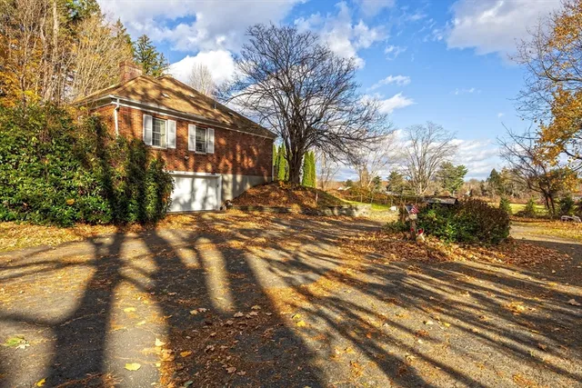 a view of a street with houses